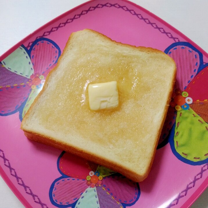 おやつトースト☆塩はちみつバタートースト